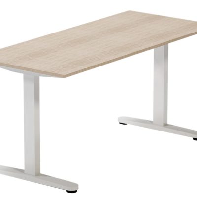 Arbyd Dubový výškově nastavitelný kancelářský stůl Thor 155 x 70 cm s bílou podnoží