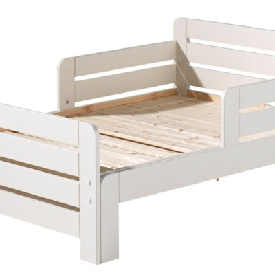 Bílá borovicová dětská rostoucí postel Vipack Jumper 90 x 140/160/200 cm