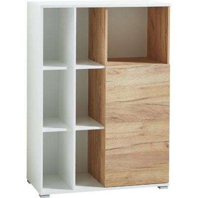 Bílá dubová kancelářská skříň s nikou Germania Lioni 4195-513 120 x 85 cm