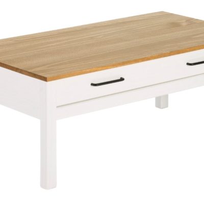 Bílý borovicový konferenční stolek Marckeric Miranda 100 x 55 cm