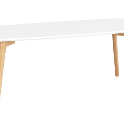 Bílý lakovaný konferenční stolek Somcasa Marco 110 x 50 cm