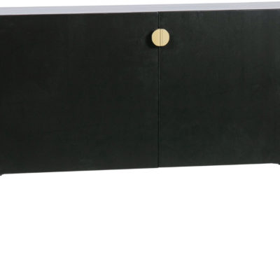 Hoorns Černá borovicová komoda Morton 116 x 35 cm
