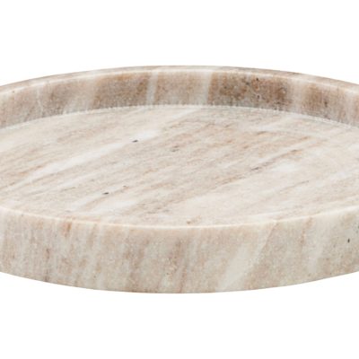 House Doctor Béžový mramorový servírovací podnos Marble Ø 25 cm
