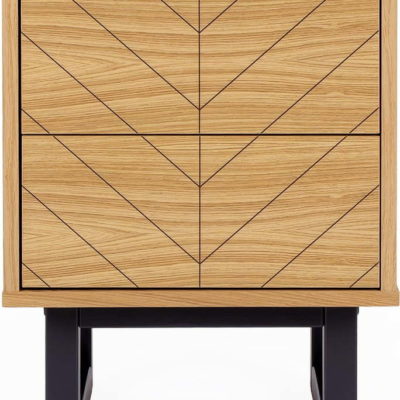 Noční stolek v dubovém dekoru Woodman Camden Herringbone
