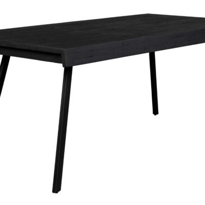 White Label Černý dřevěný jídelní stůl WLL SURI 220 x 100 cm