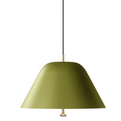 Zeleno zlaté kovové závěsné světlo MENU LEVITATE 40 cm