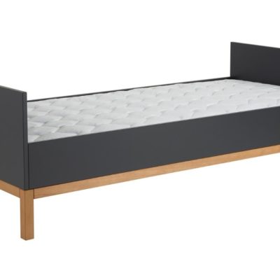 Antracitově šedá dětská postel Quax Indigo 90 x 200 cm