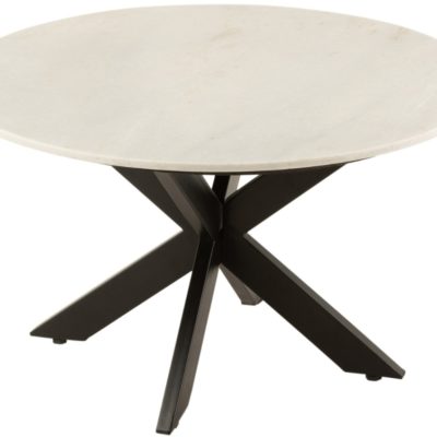 Bílý mramorový konferenční stolek J-line Marc 80 cm