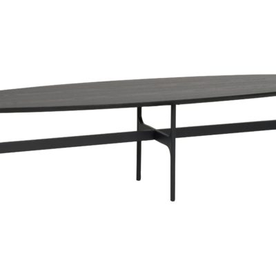Černý dřevěný konferenční stolek ROWICO COLTON 180 x 50 cm