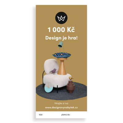 Dárkový e-poukaz v hodnotě 1000 Kč - Design je hra