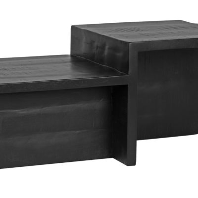 Label51 Černý masivní konferenční stolek LABEL 51 Skip 90 x 50 cm