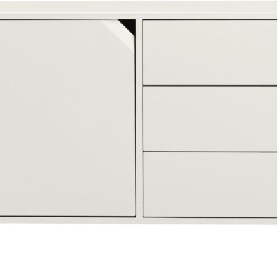 Matně bílá lakovaná komoda Tenzo Corner 118 x 43 cm