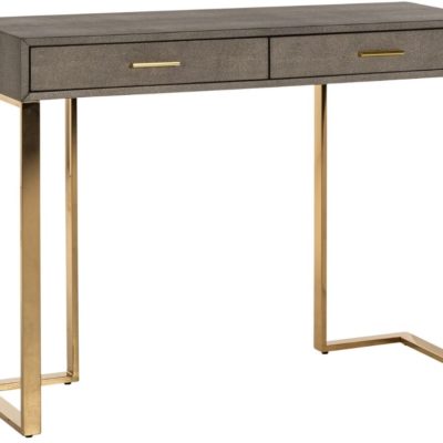 Šedý toaletní stolek Richmond Marie-Lou se zlatou podnoží 110 x 37 cm