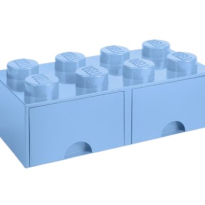 Světle modrý úložný box LEGO® Storage 25 x 50 cm