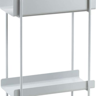 Světle šedý kovový konzolový stolek 24x48 cm A-Console – Zone
