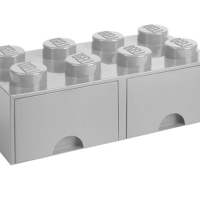 Světle šedý úložný box LEGO® Storage 25 x 50 cm