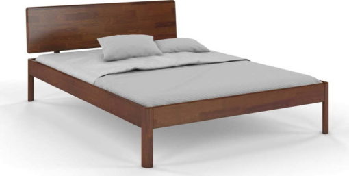 Tmavě hnědá dvoulůžková postel z borovicového dřeva 180x200 cm Ammer – Skandica