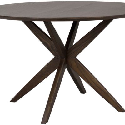 Tmavě hnědý dubový jídelní stůl ROWICO CALVERTON 120 cm