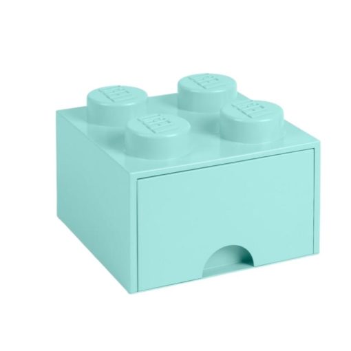 Tyrkysový úložný box LEGO® Storage 25 x 25 cm