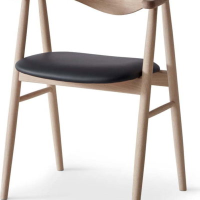 Černá/přírodní kožená jídelní židle Traditional – Hammel Furniture