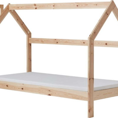 Dětská dřevěná postel ve tvaru domečku Pinio House