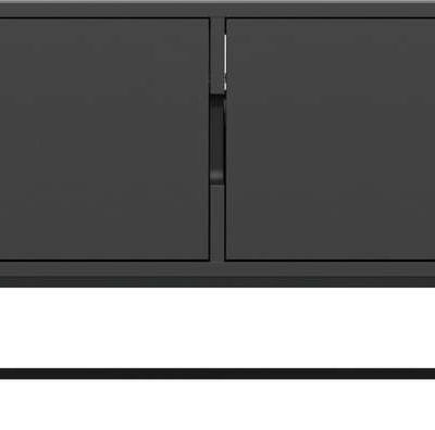 Černý TV stolek s kovovými nohami Tenzo Lipp