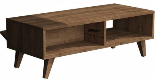 Hnědý konferenční stolek v dekoru borovice 45x90 cm Theresa – Gauge Concept