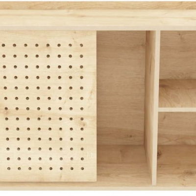 Nástěnná knihovna v dekoru dubu v přírodní barvě 65x30 cm Sima – Kalune Design