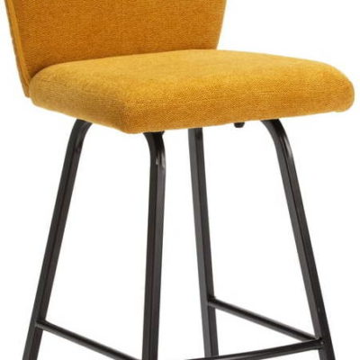 Barové židle v hořčicové barvě v sadě 4 ks 65 cm Bei – Marckeric