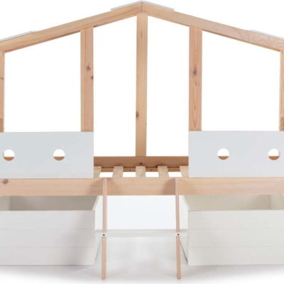 Bílé šuplíky pod dětskou postel 2 ks Compte – Marckeric