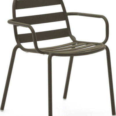 Zelená kovová zahradní židle Joncols – Kave Home