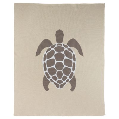 Béžová bavlněná dětská deka Quax Turtle 100 x 80 cm