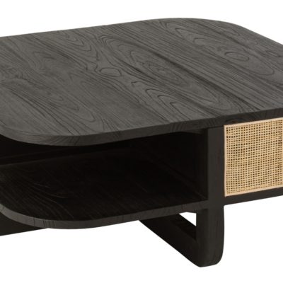 Černý dřevěný konferenční stolek J-line Meldo 84