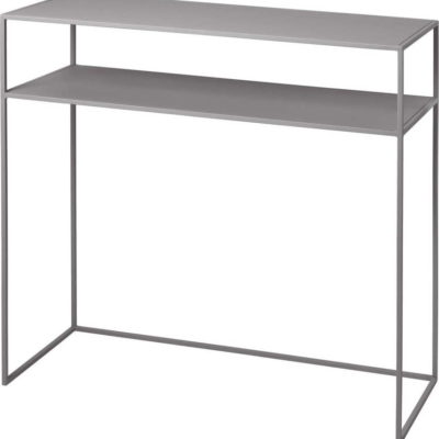 Světle šedý kovový konzolový stolek 800x85 cm Fera – Blomus