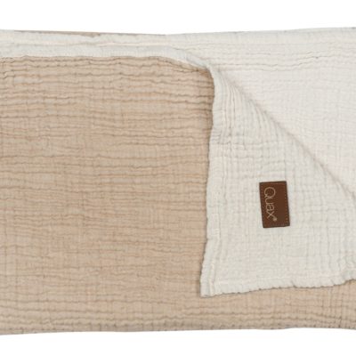 Béžová mušelínová dětská deka Quax Natural 110 x 90 cm