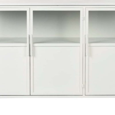 Bílá kovová vitrína 35x80 cm Miya – White Label