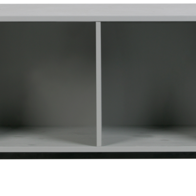 Hoorns Cementově šedý dřevěný regál Inara M 53 x 81 cm s kovovou podnoží