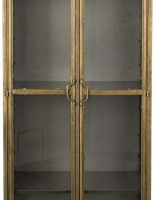 Kovová vitrína ve zlaté barvě 64x184 cm Gertlush – Dutchbone
