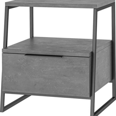 Šedý noční stolek s poličkami Pal – Kalune Design