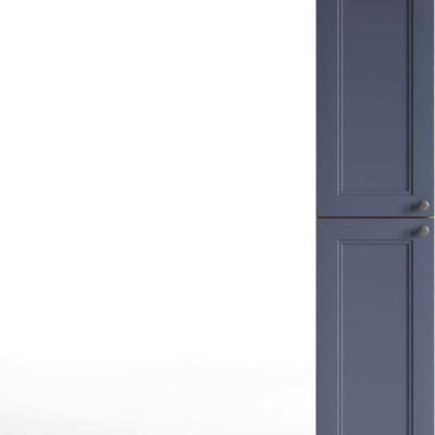 Vysoká závěsná koupelnová skříňka v tmavě modro-přírodní barvě 30x160 cm Venezia – STOLKAR