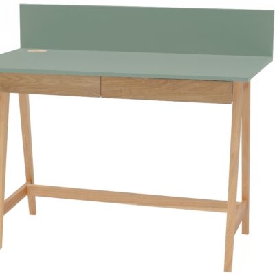 Zelený lakovaný pracovní stůl RAGABA LUKA 110 x 50 cm