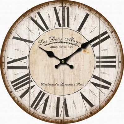 Dřevěné nástěnné hodiny Les Deux
