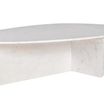 Bílý mramorový konferenční stolek Richmond Brandon 170 x 95 cm