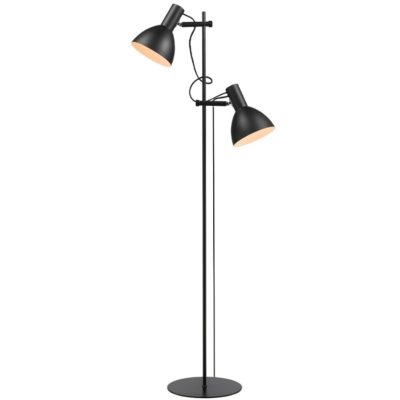 Černá kovová stojací lampa Halo Design Baltimore 150 cm