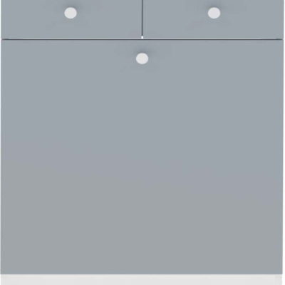 Šedo-bílá koupelnová skříňka 60x82 cm Combi – TemaHome