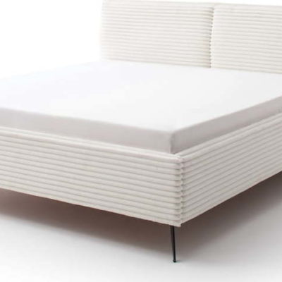 Béžová čalouněná dvoulůžková postel 180x200 cm Matera – Meise Möbel
