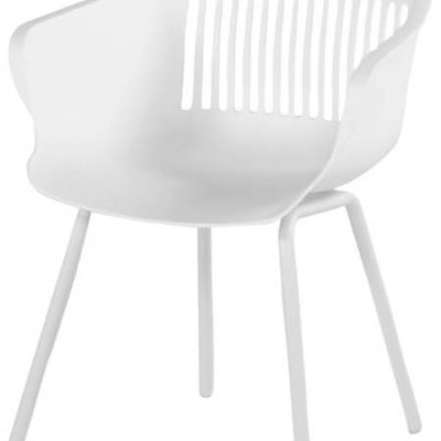 Bílé plastové zahradní židle v sadě 2 ks Jill Rondo – Hartman