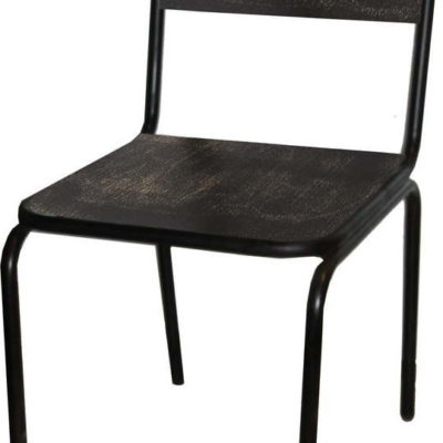 Černá jídelní židle z jedlového dřeva Industrial – Antic Line