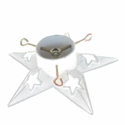 Litinový stojan na vánoční stromeček Hvězdy bílá