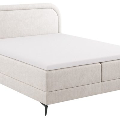 Béžová čalouněná dvoulůžková postel boxspring Cosmopolitan Design Eclipse 180 x 200 cm